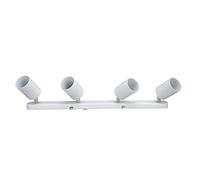 Zerodis Support de Lampe GU10, Base de Projecteur Rotative à 4 Têtes Montée au Plafond avec Rotation Flexible à 330 Degrés, pour la Maison, Le Bureau, la Salle D'exposition, (Quatre Longues Bandes
