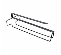 Zerodis Support de Verres à Vin Construction en Acier Carbone Antirouille | Organisateur de verres à pied sous l\'armoire, sans perçage Montage sous l\'armoire Construction en acier au carbone