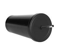 Zerodis Tasse à café Isolée Sous Vide en Acier Inoxydable de 500ML, Bouteille Thermique à Double Paroi avec Couvercle en Paille Réutilisable pour la Maison, le Bureau et les Voyages (BLACK)