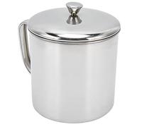 Zerodis Tasses Tasse à Eau en Métal avec Couvercle Poignée Ergonomique Anti-brûlure Tasse à café de Grande capacité Verres Portables Passe au Lave-vaisselle pour les Voyages en Plein Air Acier