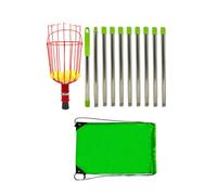 Zerodis Télescopique Cueilleur de Fruits Panier, Tiges D'Extension en | 8-10 Sections de poteaux réglables, tête de récolte robuste, outil de jardin pour vergers de grands arbres, cueillette