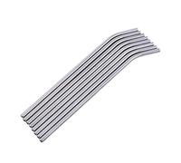 Zerodis Tuyaux d'aspiration Pailles à Boire Pailles en Métal Réutilisables en Acier Inoxydable 304 Passe au Lave-vaisselle avec 3 Brosses de Nettoyage pour la Cuisine à Domicile Fête 8PCS Acier