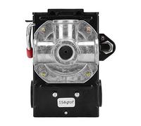 Zerodis Valve de Commande de Pressostat de Compresseur d'air, Régulateur Mécanique G1 4 75 à 120 PSI 10A, Poignée Rouge à 4 Trous, Type Horizontal pour Utilisation de Remplacement de Compresseur