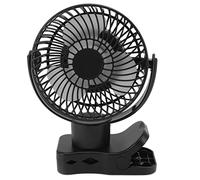 Zerodis Ventilateur Clipable Rechargeable 4000mAh avec Lampe LED et Télécommande pour Camping, Voiturette de, Poussette, Bureau, Chambre, Portable de Bureau, Oscillation 120°, 4