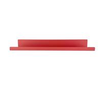 ZeroInox Zoi Slash Étagère murale en acier verni, design moderne avec relevage, fabriquée en Italie, taille S/taille L, rouge brique, L (L 50 x P 12 x H 6)