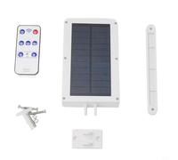 Zeroupshop Applique murale solaire 48 LED, avec détecteur de mouvement PIR, lampe de sécurité extérieure étanche IP65, 3 modes et télécommande, charge double face, pour jardin, terrasse, clôture