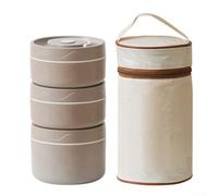 zeroupshop Boîte à déjeuner portable à 2 étages en acier inoxydable 440 ml | En acier inoxydable durable, design à 2 niveaux, garde les aliments au chaud pendant des heures, étanche pour l'étanchéité