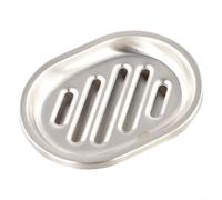 Zeroupshop Boîte à savon en acier inoxydable de qualité 304, plateau à double niveau pour séchage rapide, organiseur peu encombrant pour comptoir d'évier, antirouille, argenté, 13 x 9,8 x 2 cm