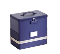 Zeroupshop Boîte de classement ignifuge, avec serrure, organiseur de documents étanche, avec serrure à combinaison à 3 chiffres, bandes réfléchissantes et poignée, étui de sécurité pliable, pour