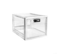 Zeroupshop Boîte de rangement alimentaire verrouillable, avec serrure à combinaison, organiseur sécurisé en ABS, pour réfrigérateur, pilulier et téléphone, tablette, prison, bureau, (transparent)