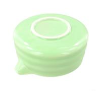 Zeroupshop Bol à matcha japonais artisanal avec bec, tasse en faïence brillante pour fouetter, fonction de versement lisse pour la maison et le bureau, options blanc, vert, rose (vert)