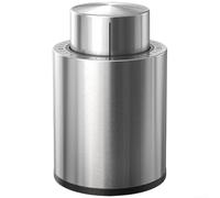 Zeroupshop Bouchon de vin en acier inoxydable, avec vide et date pour cadran, 304 argenté, pour la conservation du vin rouge et blanc, accessoire de bar de voyage compact, 7,2 x 4,7 cm