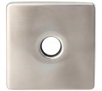 zeroupshop Cache-tuyau carré en acier inoxydable argenté pour salle de bain | Qualité supérieure 304, résistant à la rouille, haute sécurité, design carré, finition argentée