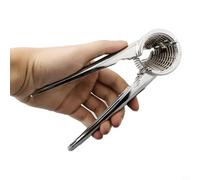 Zeroupshop Casse-noisette en alliage d'aluminium, pince robuste pour noix, noix de pécan, amandes, outil de décorticage ergonomique, gadget de cuisine argenté pour fissurer facilement