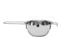 Zeroupshop Casserole en acier inoxydable 304, avec poignée ergonomique, répartition homogène de la chaleur, chocolat, beurre, bonbons, lait, pour ustensiles de cuisine, argenté (600 ml) (400 ml)