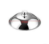 Zeroupshop Couvercle de casserole en acier inoxydable 304 avec fenêtre en verre résistant à la chaleur, couvercle haut dôme avec bord anti-déversement pour casseroles et poêles pour une utilisation