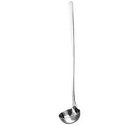 Zeroupshop Cuillère à long manche en acier inoxydable 304, assaisonnement argenté pour récipients profonds, outil de mélange de bar, mesure de l'huile de cuisine, taille 23 cm (29 cm)