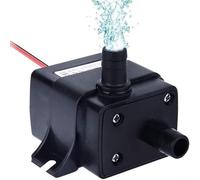 Zeroupshop Eau submersible 12 V Compact Silencieux Léger Design pour Aquarium Fontaine Bassin Eau Salée ou Eau Douce Jardin Extérieur Noir 4,1 x 3,4 x 5,5 cm