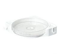 Zeroupshop Étagère d'angle murale de salle de bain, sans perçage, support de rangement rotatif à 360 degrés en plastique pour shampooing, savon et articles de toilette dans les espaces de douche