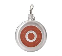 Zeroupshop Flasque en acier inoxydable avec revêtement en cuir PU (marron | Enveloppe en cuir synthétique, prise en main sûre, noir ou marron élégant, capacité de 226,8 g, tient facilement dans la