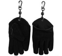 Zeroupshop Gants d'isolation thermique en cuir de vache ignifuge avec attache magnétique pour randonnée, pique-nique, barbecue et haute maniabilité, kaki