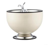 zeroupshop Glacière à glace orange en acier inoxydable avec couvercle - Style seau à boissons pour maison, bar, barbecue - Refroidisseur de vin de grande capacité 17,5 cm (blanc)