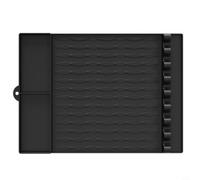 Zeroupshop Grand tapis en silicone pour grill, organiseur résistant aux rayures avec 3 sections pour sauces, 6 supports pour ustensiles, surface antidérapante pour barbecue Weber, passe au