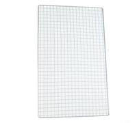 Zeroupshop Grille de barbecue en fer galvanisé pour rôtir poisson, viande et légumes, filet de barbecue carré robuste pour cuisine intérieure et extérieure, blanc argenté, 1 paquet (40 x 25 cm)