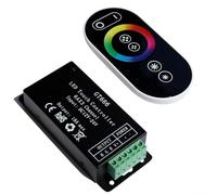 Zeroupshop GT666 Contrôleur de bande LED RVB, avec télécommande tactile RF sans fil, sortie maximale DC 12 V-24 V 18 A, pour éclairage d'ambiance de bar de magasin,