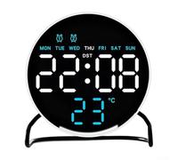Zeroupshop Horloge de bureau LED multifonctionnelle, avec alarme, veilleuse et compte à rebours, affichage numérique de la minuterie, avec contrôle tactile, pour la maison, le bureau, la chambre à