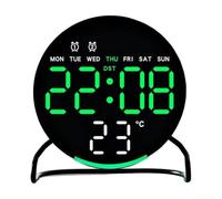 Zeroupshop Horloge de bureau LED multifonctionnelle, avec alarme, veilleuse et compte à rebours, affichage numérique de la minuterie, avec contrôle tactile, pour la maison, le bureau, la chambre à