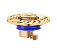 Zeroupshop Insert de vidange en cuivre, 7,5 x 7,5 x 4 cm, anti-odeur pour évier de salle de bain ou de cuisine, dispositif de prévention des refoulements en ton argent pour l'air frais (jaune)