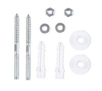 Zeroupshop Jeu de vis d'expansion robustes pour installation murale de lavabo, kit de fixation en fer avec boulons et ancrages, argent et blanc, M10 x 130 mm/140 mm, (M10 x 130 mm)