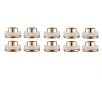 Zeroupshop Joint d'étanchéité rapide en cuivre, pour vanne d'arrêt d'eau, rondelle de plomberie anti-fuite, bague d'étanchéité réutilisable en laiton et en plastique, pour fixations standard en 4