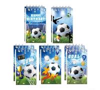 zeroupshop Journal de football miniature pour étudiants - Lot de 20 carnets à spirales avec motifs sportifs - Blocs-notes compacts pour sacs à dos - 6 x 10 cm (B)