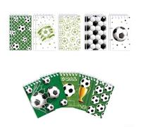 zeroupshop Journal de football miniature pour étudiants - Lot de 20 carnets à spirales avec motifs sportifs - Blocs-notes compacts pour sacs à dos - 6 x 10 cm taille (A)