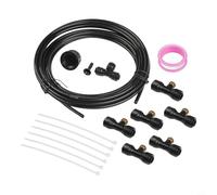 Zeroupshop Kit de brumisation pour système de refroidissement extérieur à basse pression, pour irrigation de patio et arrière-cour 4/7PE Buses de pulvérisation réglables pour installation de 15 m (6 m