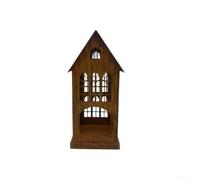 zeroupshop Lanterne en métal rustique pour décoration d'intérieur - Finition vieillie - Support mural pour intérieur et extérieur - Décoration de fête de mariage - Grande taille