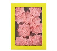 Zeroupshop Lot de 10 emporte-pièces en forme de lanterne, chameau, étoile et lune, pour la pâtisserie du Ramadan, réutilisables en polypropylène, pour fête d'enfants et de famille