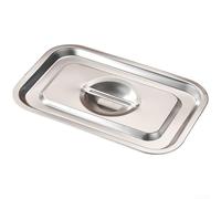 zeroupshop Lot de 2 récipients gastronorm GN 1/3 de profondeur 20 cm empilables avec couvercle rectangulaires pour gastronomie, buffet, cuisine, argent 32 x 22 x 20 cm