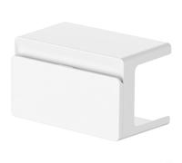 Zeroupshop Lot de 2 supports muraux sans perçage avec couvercle magnétique pour comptoir de cuisine, salle de bain, blanc
