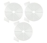 Zeroupshop Lot de 3 cache-pots de fleurs ronds en plastique pour intérieur et extérieur Protection du sol Blanc Vert 30 cm