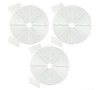 Zeroupshop Lot de 3 cache-pots de fleurs ronds en plastique pour intérieur et extérieur Protection du sol Blanc Vert 30 cm