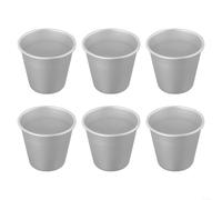 Zeroupshop Lot de 6 moules à pudding en aluminium antiadhésifs pour muffins et dariole, pour crème, dessert, four, muffins, quiches, brownies, desserts et pâtisseries