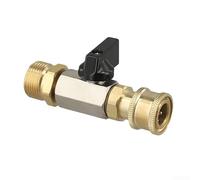 Zeroupshop M22-14 Kit de commutateur de nettoyeur haute pression, avec connexion rapide 1/4, robinet à boisseau sphérique 4500 psi, pour machine de nettoyage, adaptateur de buse de tuyau en acier