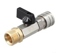 Zeroupshop M22-14 Kit de commutateur de nettoyeur haute pression, avec connexion rapide 1/4, robinet à boisseau sphérique 4500 psi, pour machine de nettoyage, adaptateur de buse de tuyau en acier