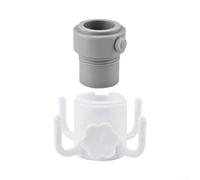 Zeroupshop Manchon de parasol de piscine pour adaptateur stabilisateur, insert fileté de 3,8 cm et 3,4 cm pour mât de parasol de plage, ancre sécurisée pour anneau avec crochet à 4 griffes, noir ou