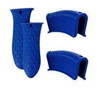 zeroupshop Manchons Silicone Poignées Casserole Résistant Chaleur(blue) | Résiste à 250°C, silicone alimentaire sûr, protège mains, cuisson risque, pour durable long terme