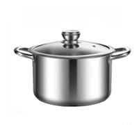Zeroupshop Marmite en acier inoxydable 304, fond multicouche pour gaz, induction, cuisinières électriques, grande capacité de 32 cm