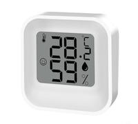 Zeroupshop Mini thermomètre hygromètre électronique avec grand écran LCD, haut intérieur et hygromètre pour chambre d'enfant, cuisine, salon (blanc)